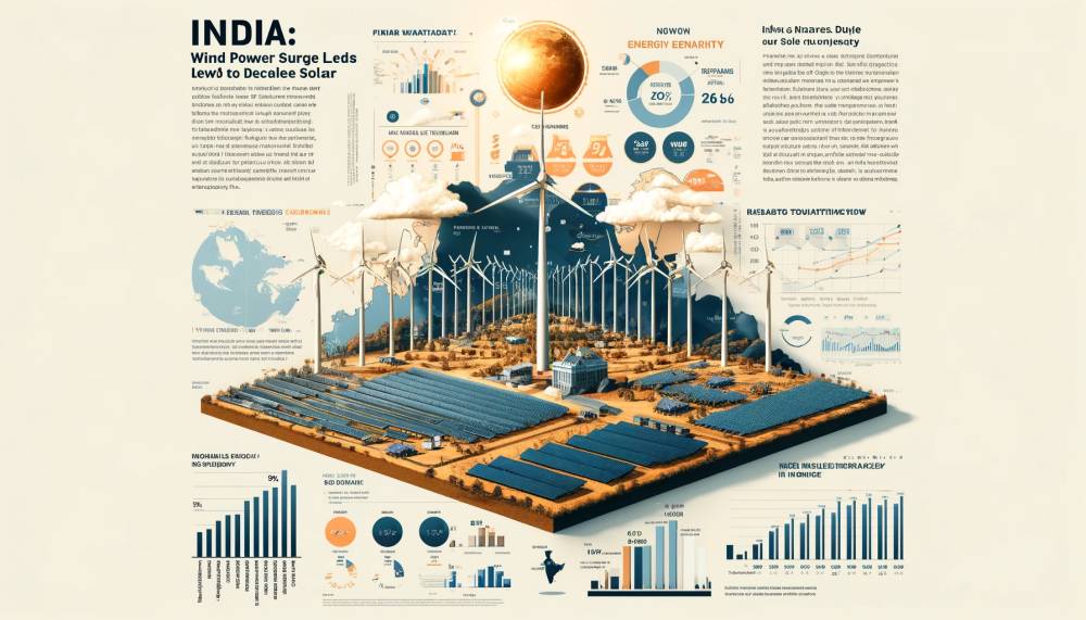 インド：風力発電の成長に乗り、太陽光発電設備容量が減少