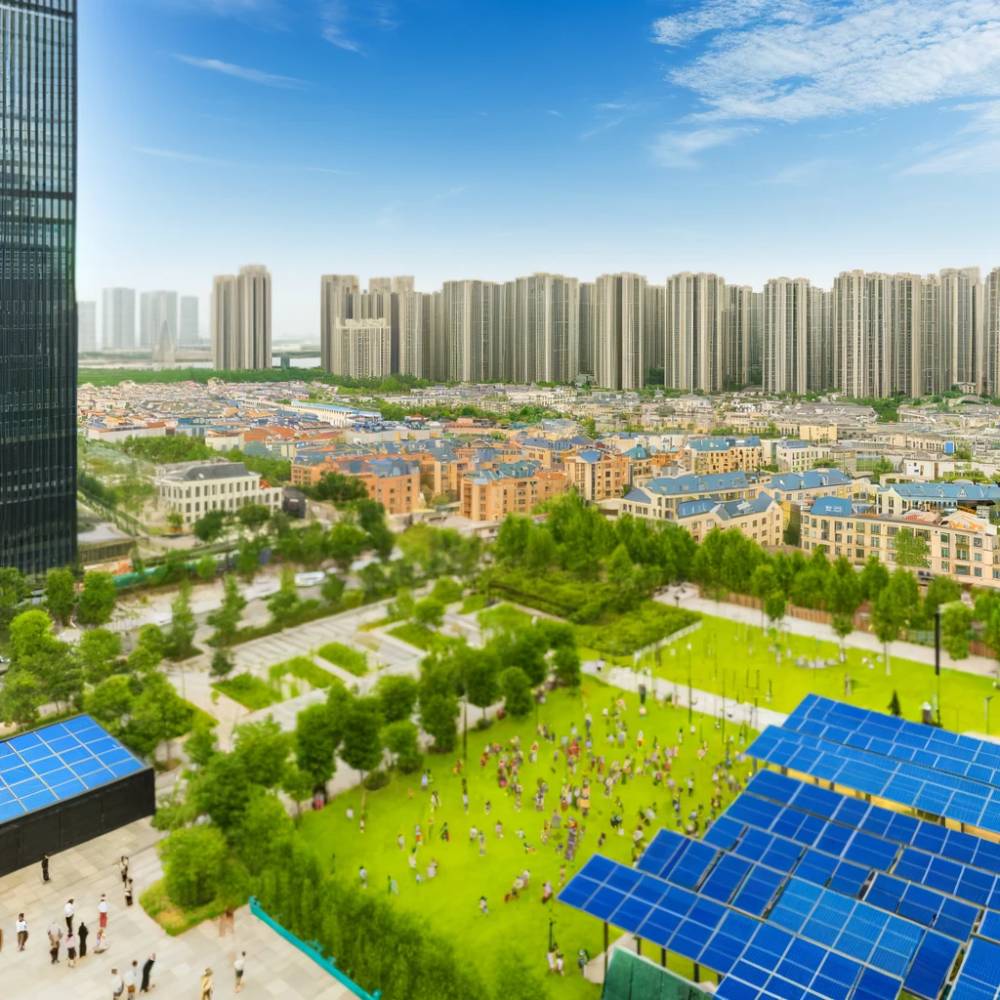 中国で太陽光発電を活用するエコシティの事例紹介